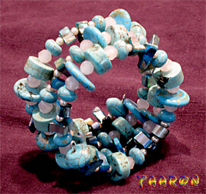 taaron.com - bracelet spiral blues tourquoise